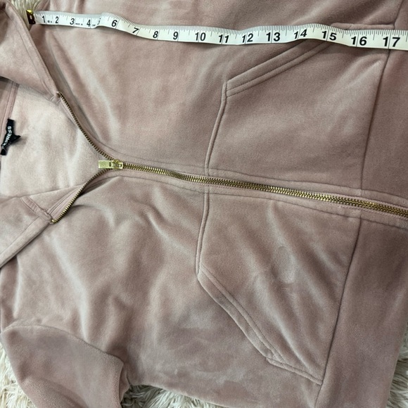 Express Velour Zip-Up Hoodie - Size XS. - Picture 5 of 5